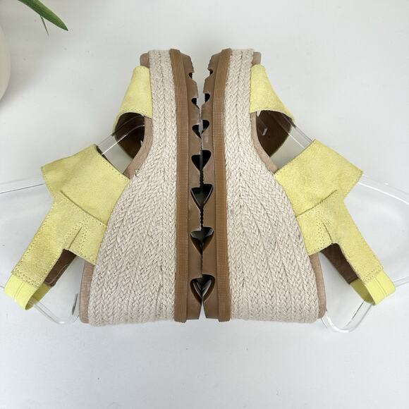 Sorel Joanie II Slingback Wedge Sandal Sunnyside Yellow Espadrille Shoe Size 7.5 - Picture 6 of 10